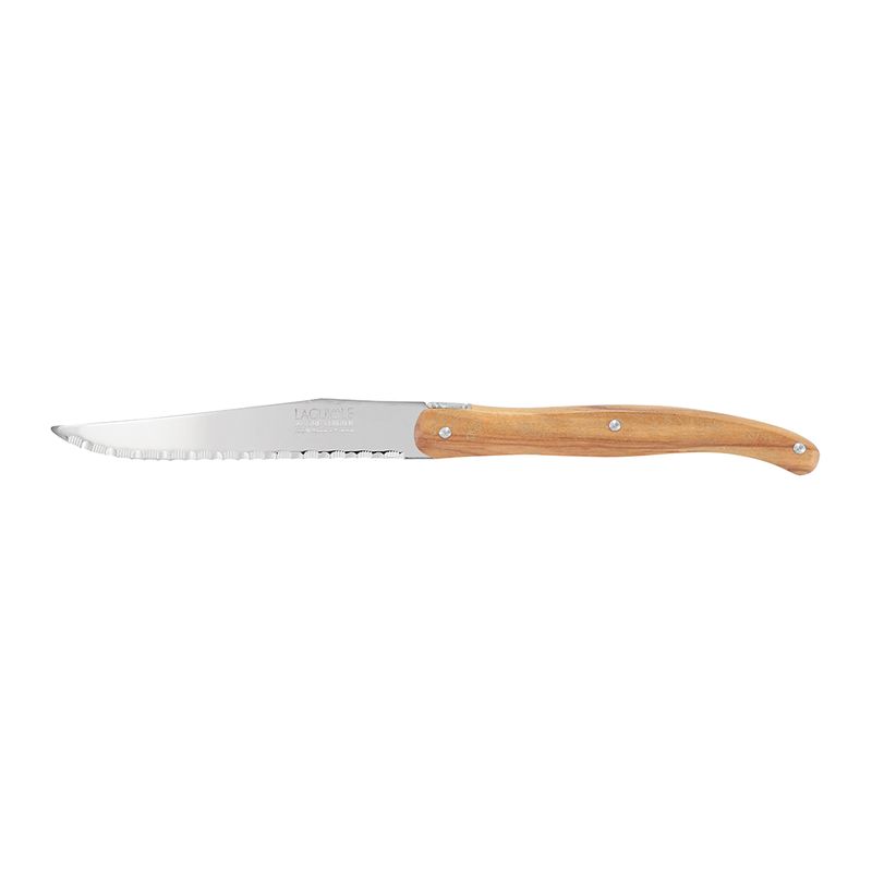 KNIFE STEAK SERRATED OLIVEWOOD, ANDRE VERDIER