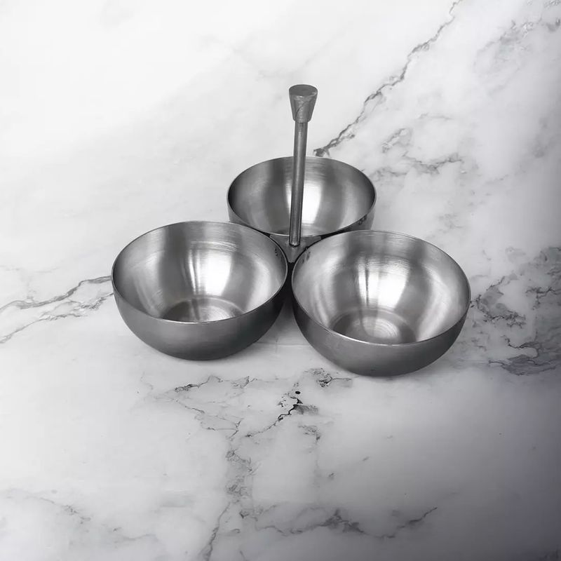 TABLE CADDY 3-COMP S/S MODA SERVING