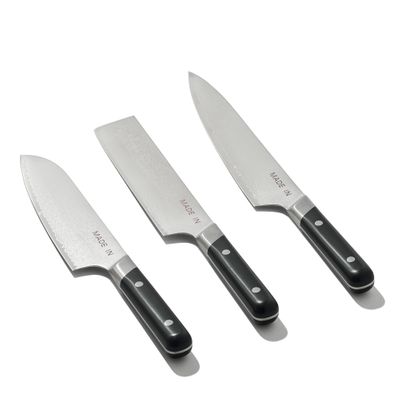 KNIFE SET 3PCE  DAMASCUS TRUFFLE BLACK MADE IN