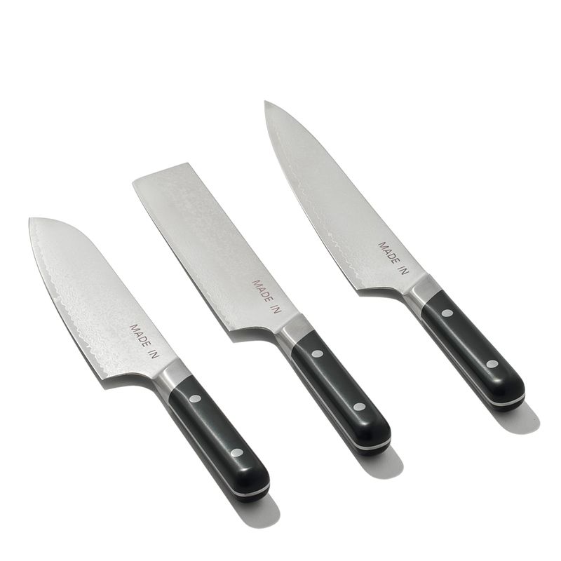 KNIFE SET 3PCE  DAMASCUS TRUFFLE BLACK MADE IN
