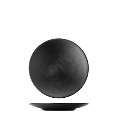 PLATE BLK/BLK 20.5CM MELAMINE COUCOU