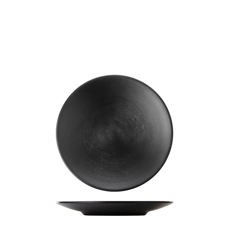 PLATE BLK/BLK 20.5CM MELAMINE COUCOU