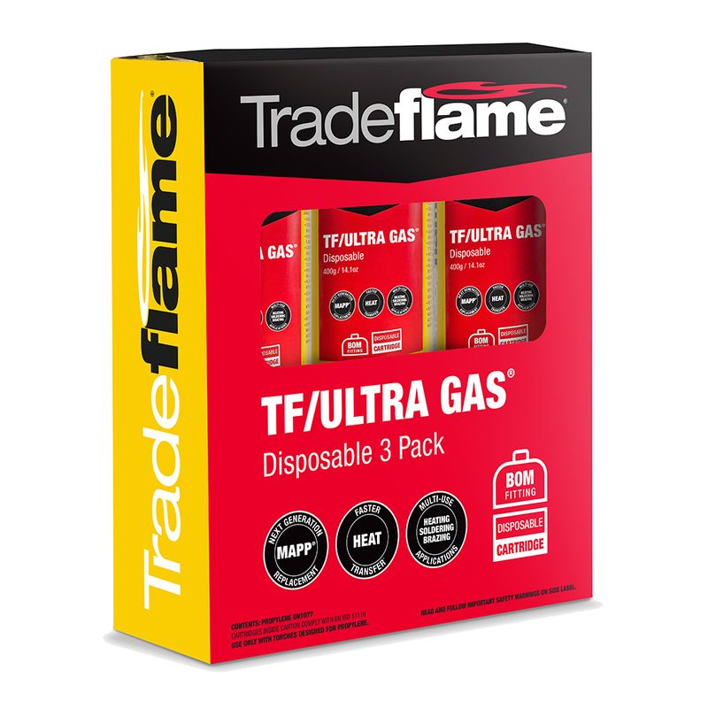 ULTRAGAS CANNISTER 3X400G PACK, TRADE FLAME