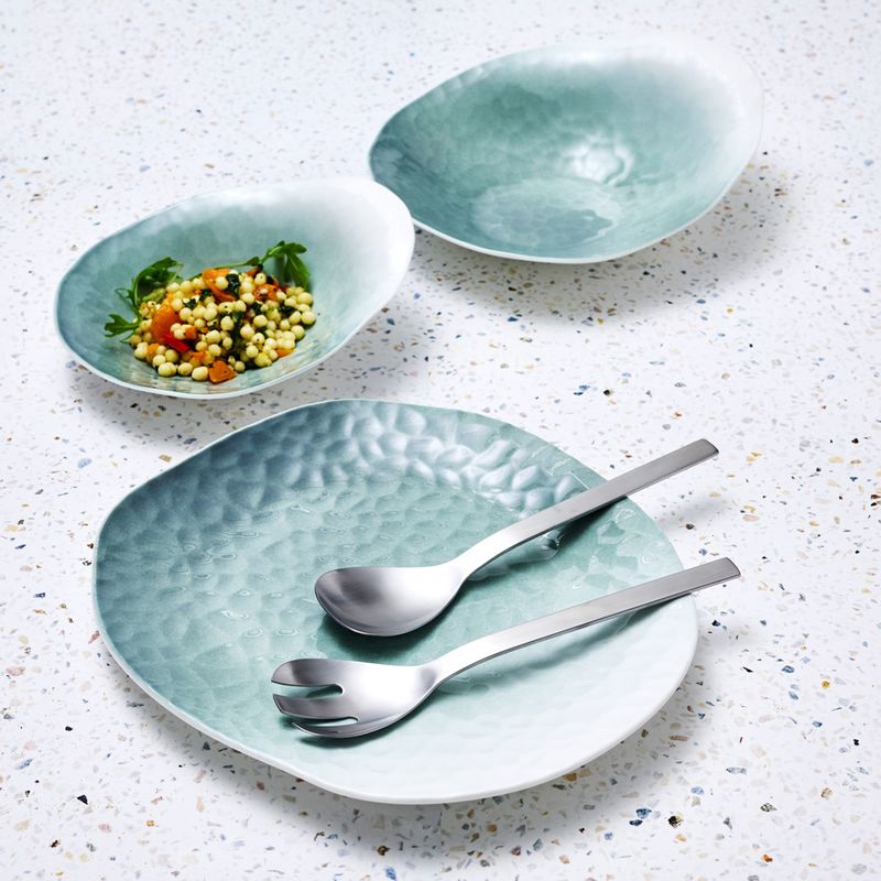 SALAD SERVERS BRUSHED SS SET-2, FORGE
