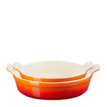 ROUND DISH SET 20&24CM VOLCANIC, LE CREUSET