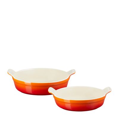 ROUND DISH SET 20&24CM VOLCANIC, LE CREUSET