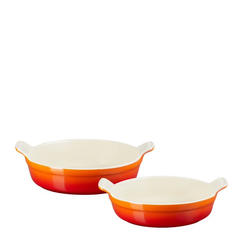 ROUND DISH SET 20&24CM VOLCANIC, LE CREUSET