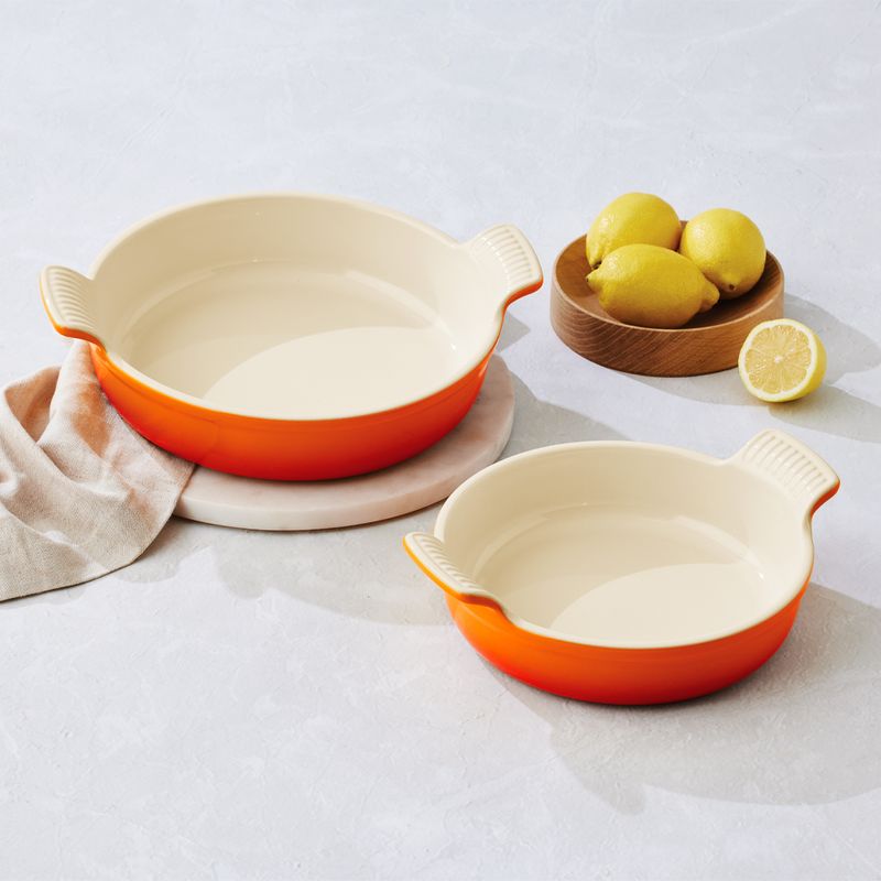 ROUND DISH SET 20&24CM VOLCANIC, LE CREUSET