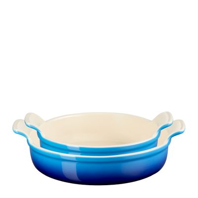 ROUND DISH SET 20&24CM AZURE LE CREUSET