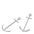 COCKTAIL PICKS SET-4 ANCHOR, FRED