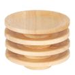 CANAPE DRINK TOPPERS SET-4 LIGHT WOOD 9CM, D&W