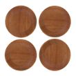 CANAPE DRINK TOPPERS SET-4 ACACIA 9CM, D&W