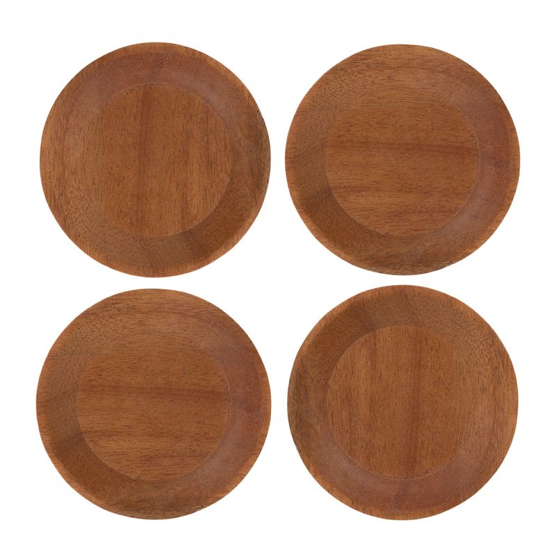 CANAPE DRINK TOPPERS SET-4 ACACIA 9CM, D&W