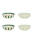 BOWLS SET-4 BAMBOO MIXED GREEN 18.8CM, D&W