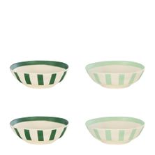 BOWLS SET-4 BAMBOO MIXED GREEN 18.8CM, D&W
