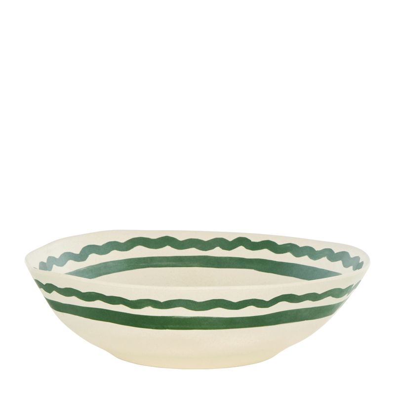 BOWL SERVING BAMBOO/GRN 30CM, D&W