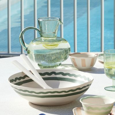 BOWL SERVING BAMBOO/GRN 30CM, D&W