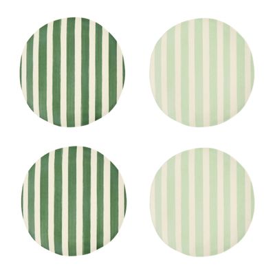 PLATES SET-4 BAMBOO MIXED GREEN 27.6CM, D&W