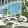 PLATES SET-4 BAMBOO MIXED GREEN 27.6CM, D&W