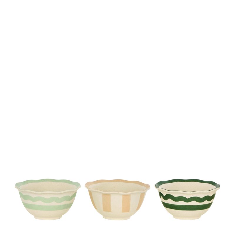CONDIMENT BOWL SET-3 BAMBOO MIXED 12CM, D&W