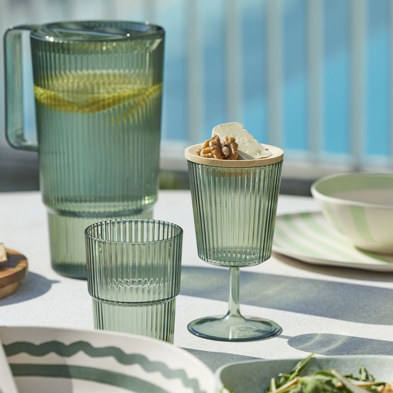 TUMBLER 400ML SET-4 GREEN RPET, D&W
