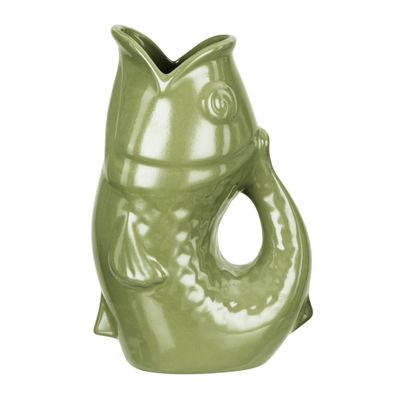 JUG FISH GREEN 24X14.8CM, HYDRA