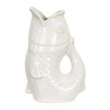 JUG FISH MOONBEAM WHT 24X14.8CM, HYDRA