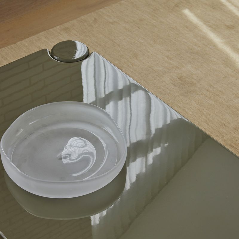 BOWL SERVING GLASS FROSTED 30CM, NEVOSO