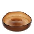 BOWL SERVING GLASS AMBER 22.5CM, NEVOSO
