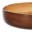 BOWL SERVING GLASS AMBER 22.5CM, NEVOSO