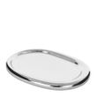 SERVING DISH OVAL CHROME 39X29X4CM, PRATA