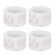 NAPKIN RINGS GREY MARBLE SET-4, NUVOLO