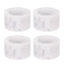 NAPKIN RINGS GREY MARBLE SET-4, NUVOLO