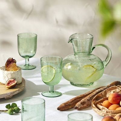 JUG GLASS 1.7LT BUBBLE GREEN, SALTARA