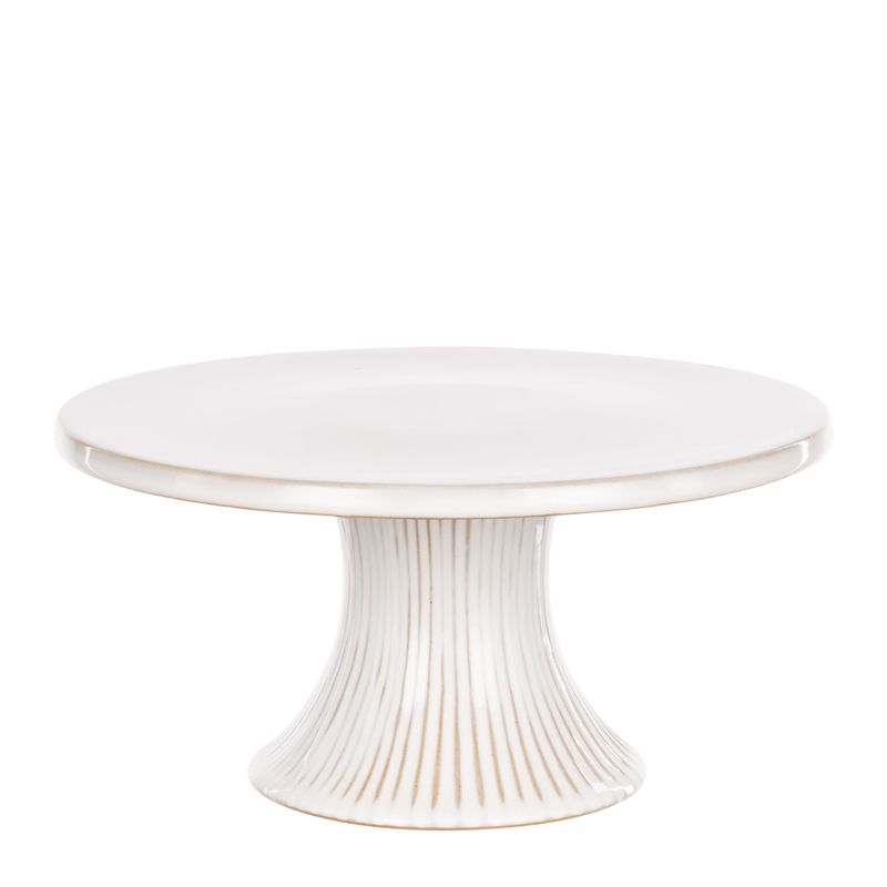 CAKE STAND PORCELAIN WHT 25.5CM, D&W