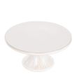 CAKE STAND PORCELAIN WHT 25.5CM, D&W