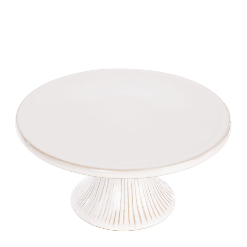 CAKE STAND PORCELAIN WHT 25.5CM, D&W