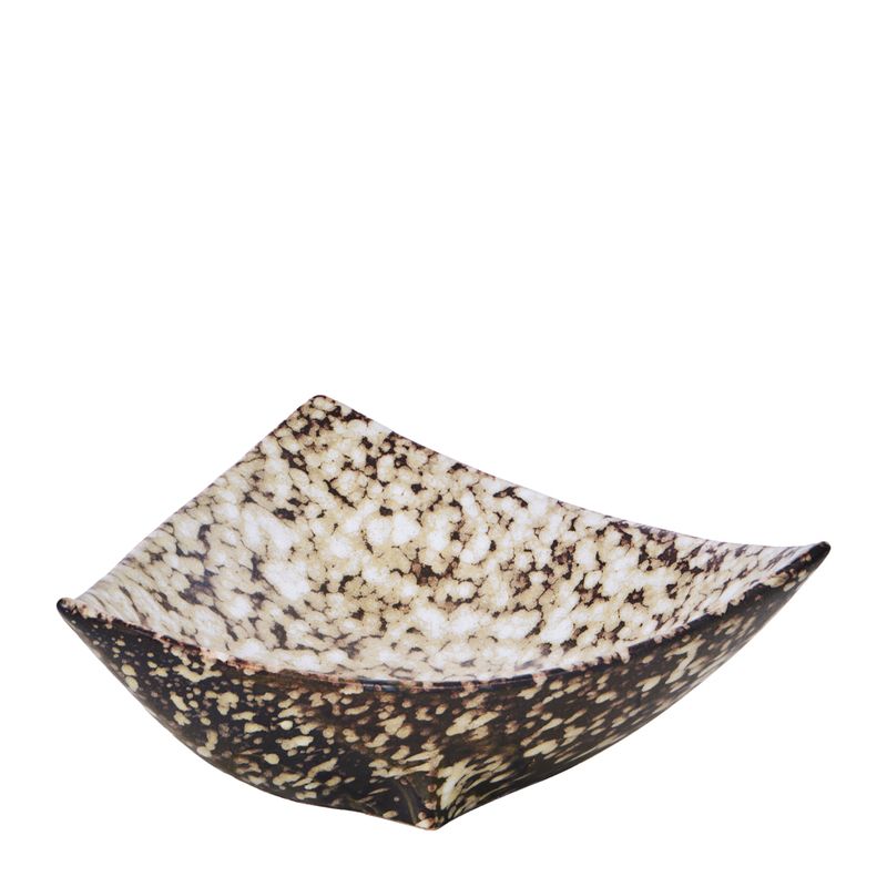 BOWL SERVING TRI MOTTLED GREY 19CM, EZRA