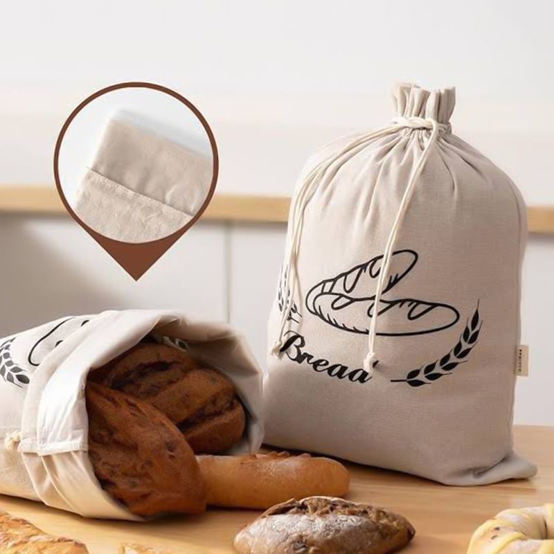 BREAD BAG COTTON 40X29CM, B BAKERS