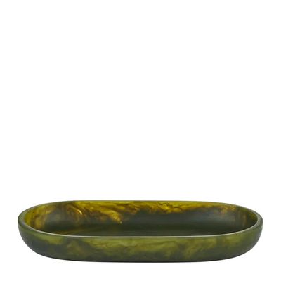 PLATTER OVAL PESTO RESIN 25.5X14CM, KIP