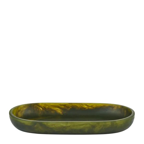 PLATTER OVAL PESTO RESIN 25.5X14CM, KIP