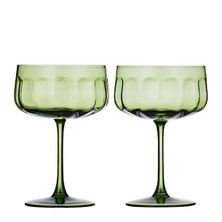 GLASS COUPE SET-2 OLIVE 11X16CM, STUDIO