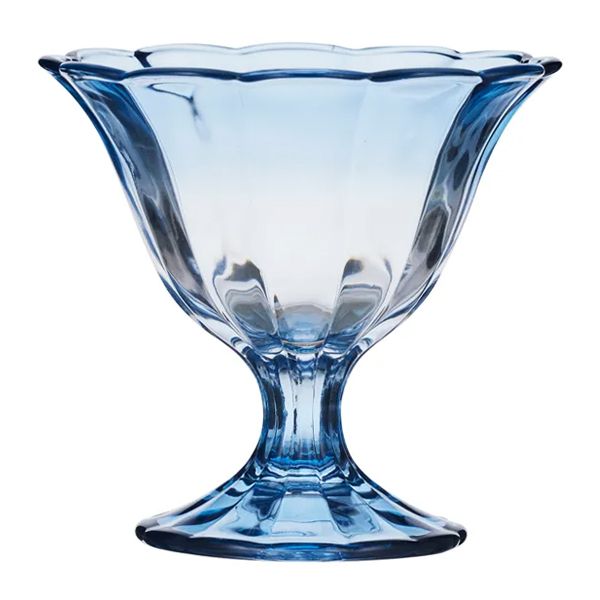 GLASS SUNDAE BLUE 12.5X11.5CM, ABBY