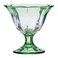 GLASS SUNDAE GREEN 12.5X11.5CM, ABBY