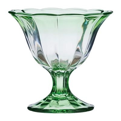 GLASS SUNDAE GREEN 12.5X11.5CM, ABBY