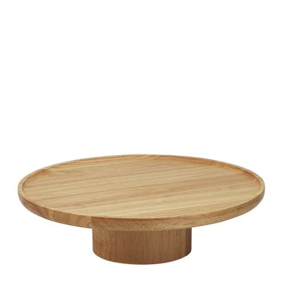 CAKE STAND WOODEN 32X8.5CM, ALTO