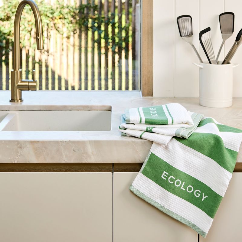 TEATOWEL COTTON SET-3 50X75CM SAGE, FOLD