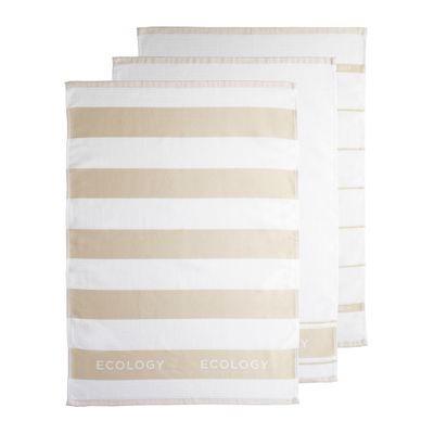 TEATOWEL COTTON SET-3 50X75CM PUMICE, FOLD