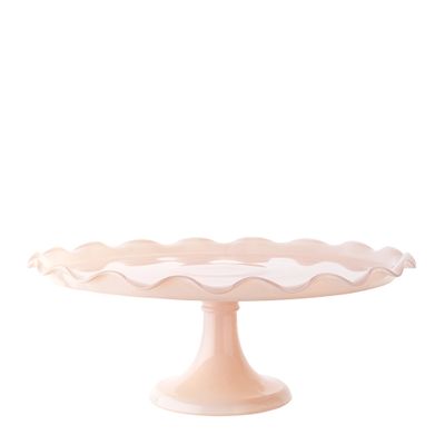 CAKE STAND PINK SALT 33CM, RUFFLE