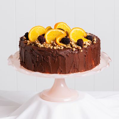 CAKE STAND PINK SALT 33CM, RUFFLE